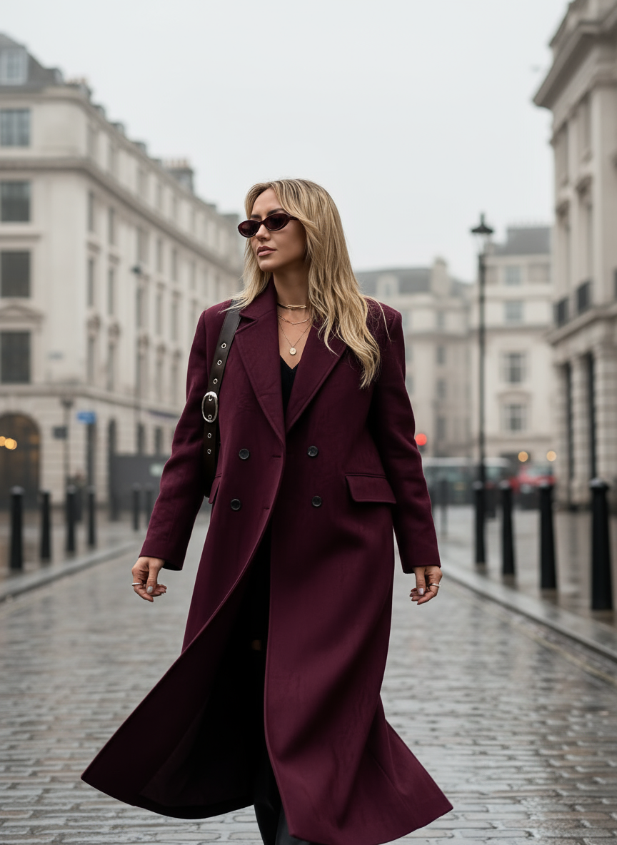 Elegant Wool Blend Coat