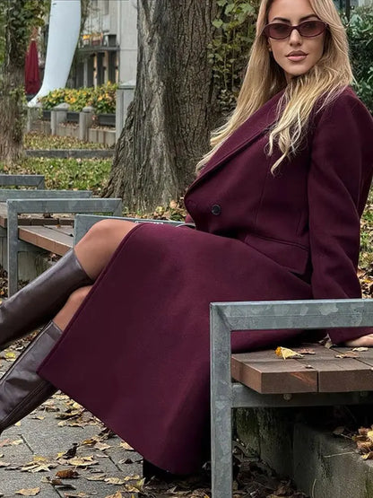 Elegant Wool Blend Coat