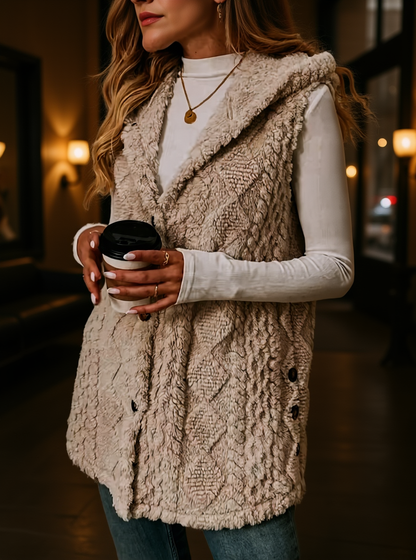 Plush Hooded Vest