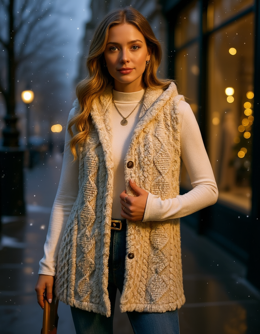 Plush Hooded Vest