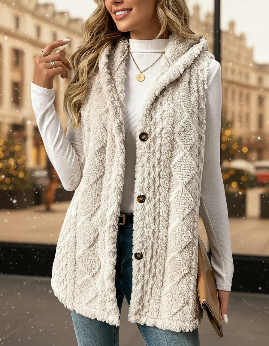 Plush Hooded Vest