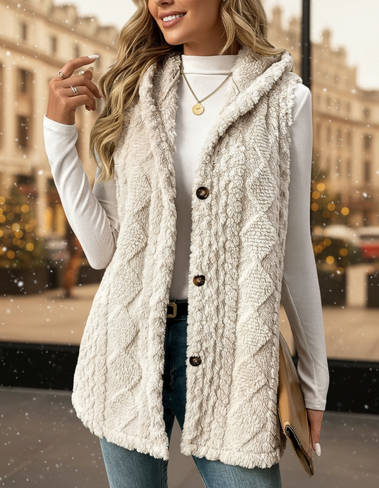 Plush Hooded Vest