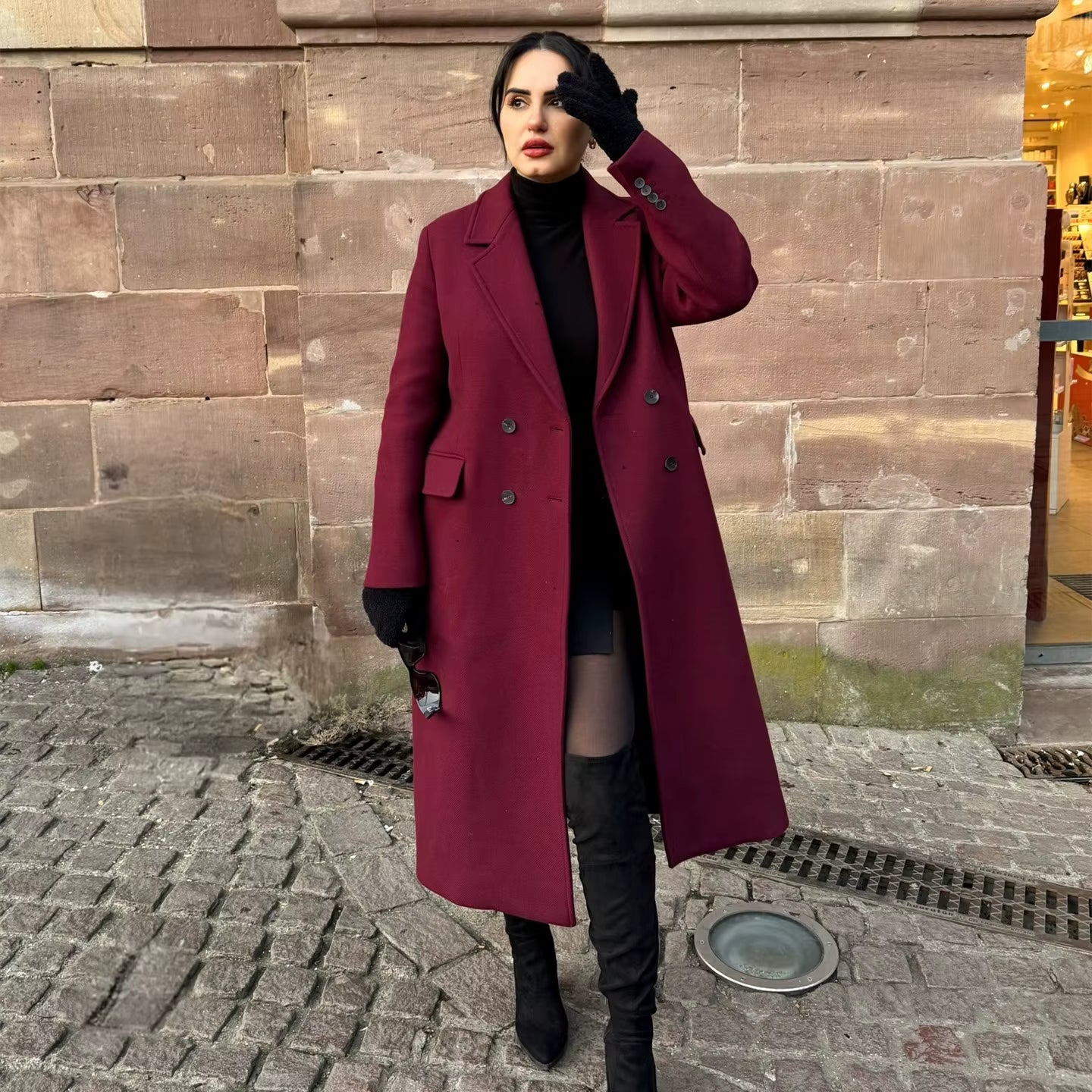 Elegant Wool Blend Coat